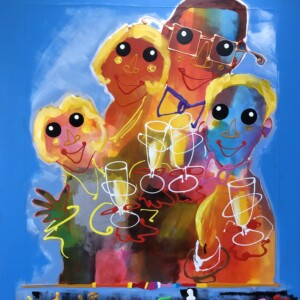 Ons gezin met 'n drankje