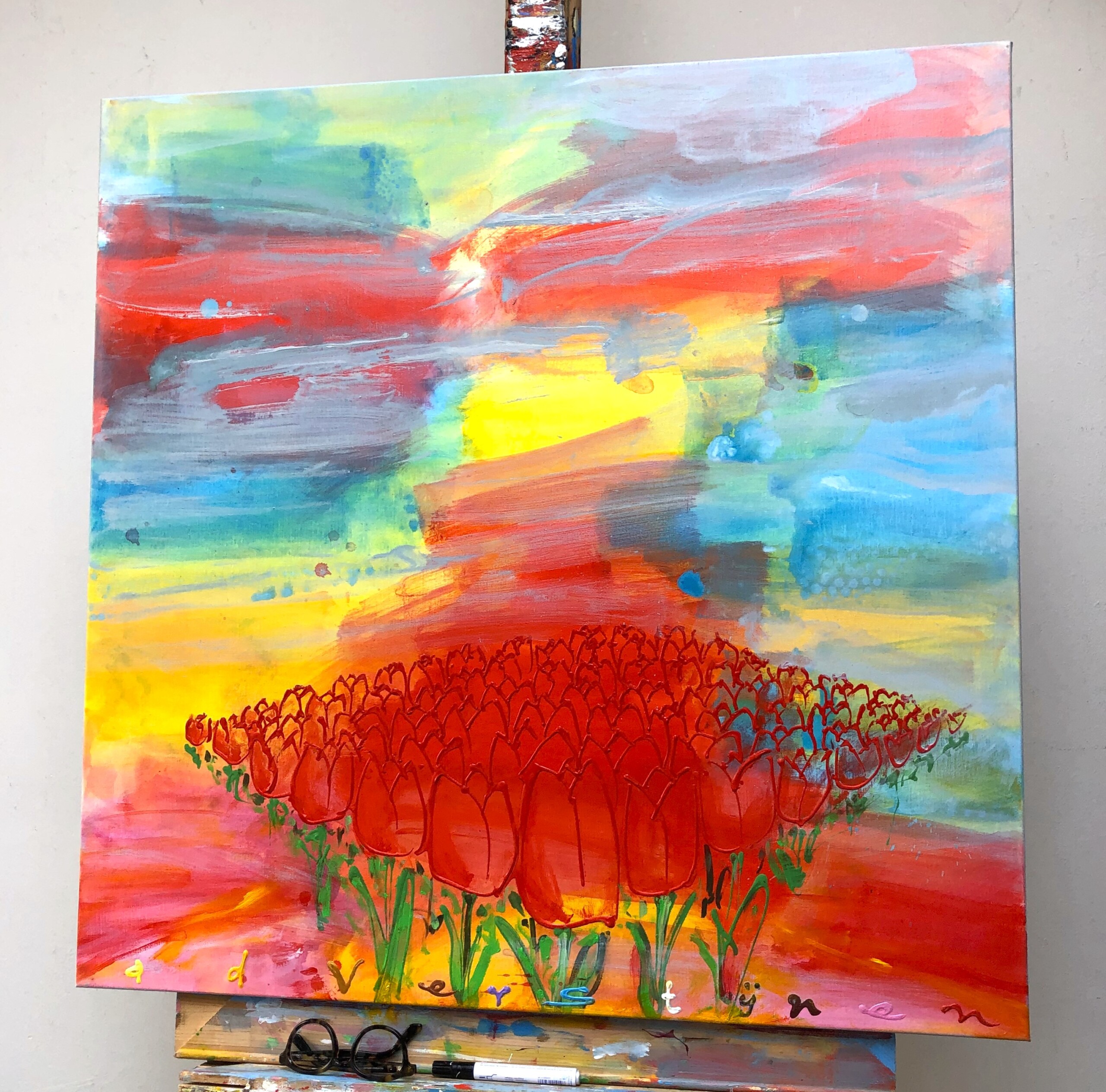 Tulpen met landschap - Afbeelding 4