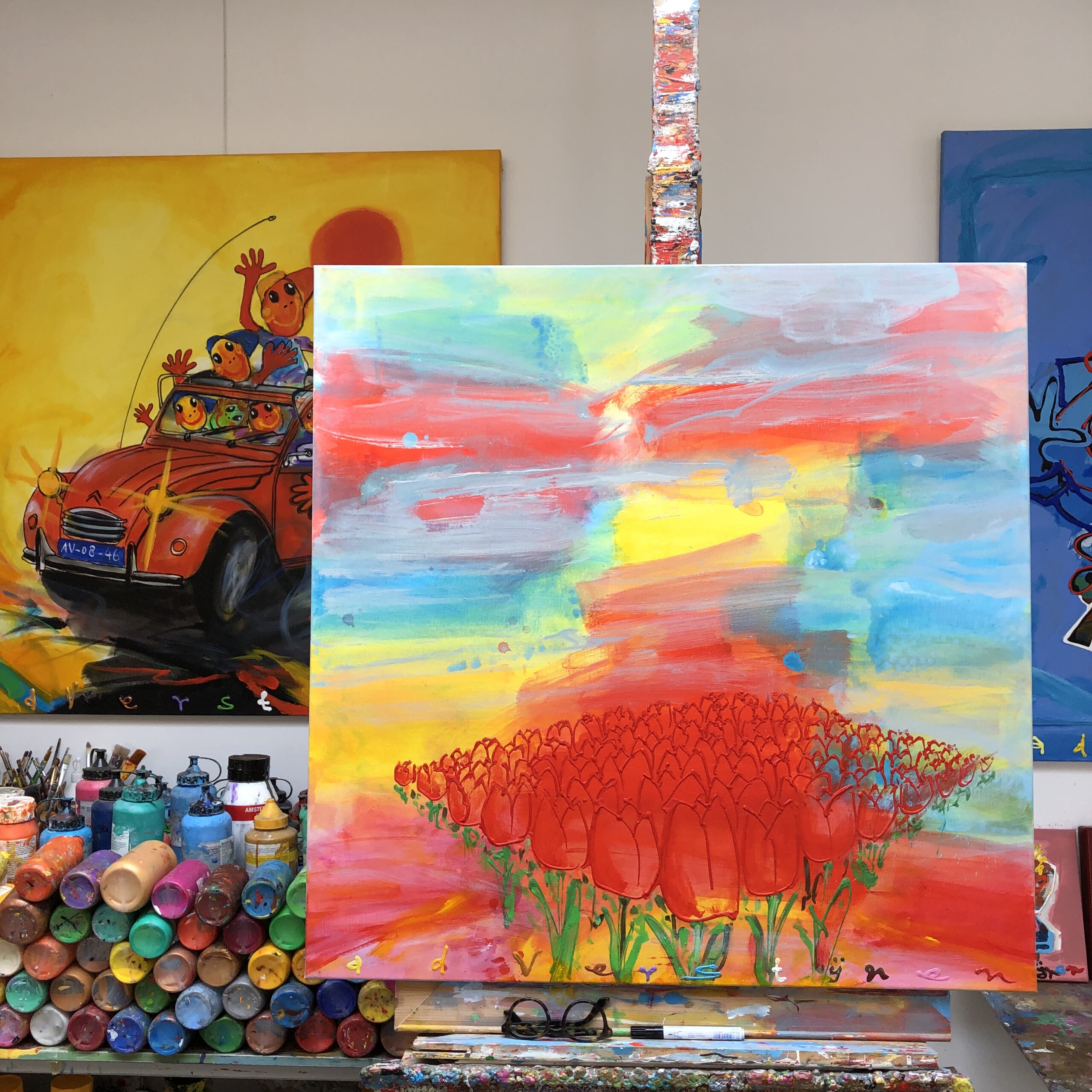 Tulpen met landschap - Afbeelding 5