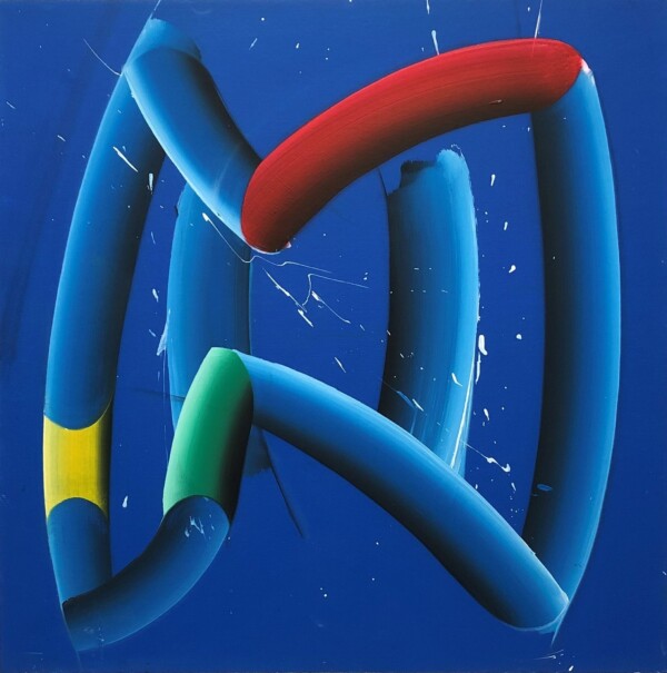 Abstract in blauw 1979