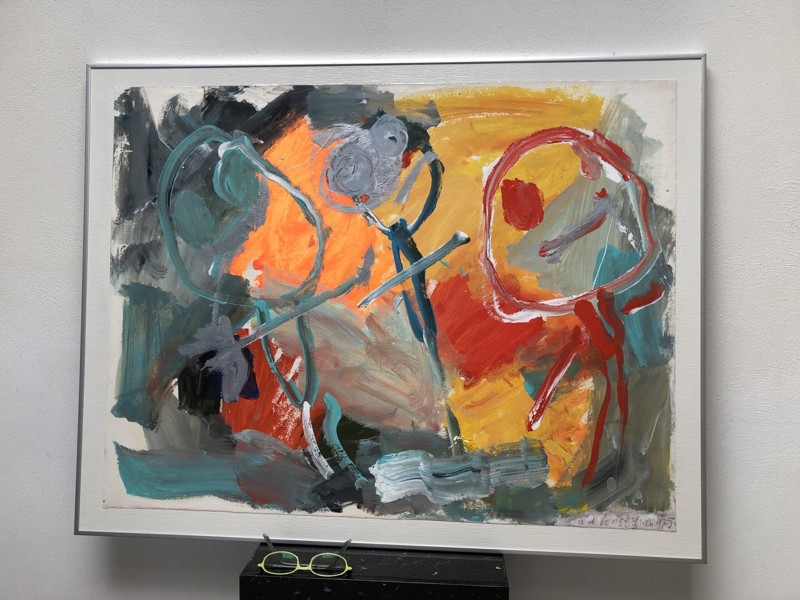 Ochtend 90x70x2cm Cobra acryl aquarel papier op paneel origineel - Afbeelding 4