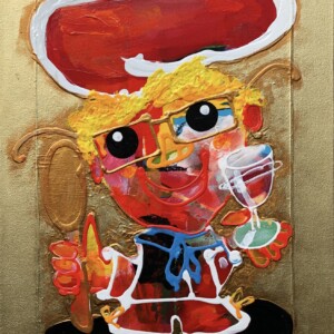 Kok Alweer een ster in goud! 40x70x3cm alr