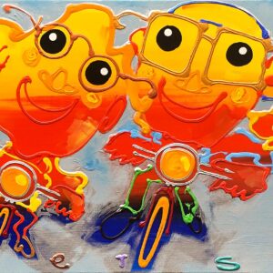 Gezin fietst - Fietsen