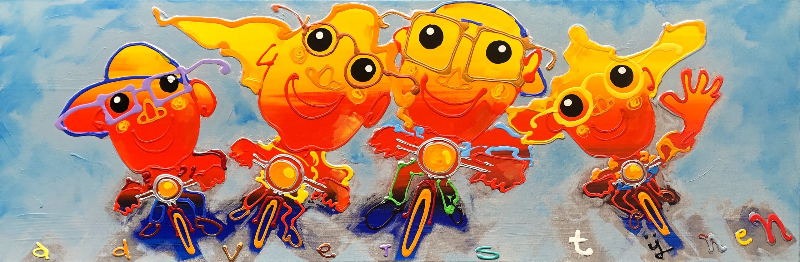 Gezin fietst - Fietsen