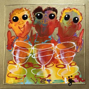 3 Dikke vrienden - samen - Terrasje pikken