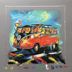 VW Panorama bus - Oldtimer - 90x90x2cm